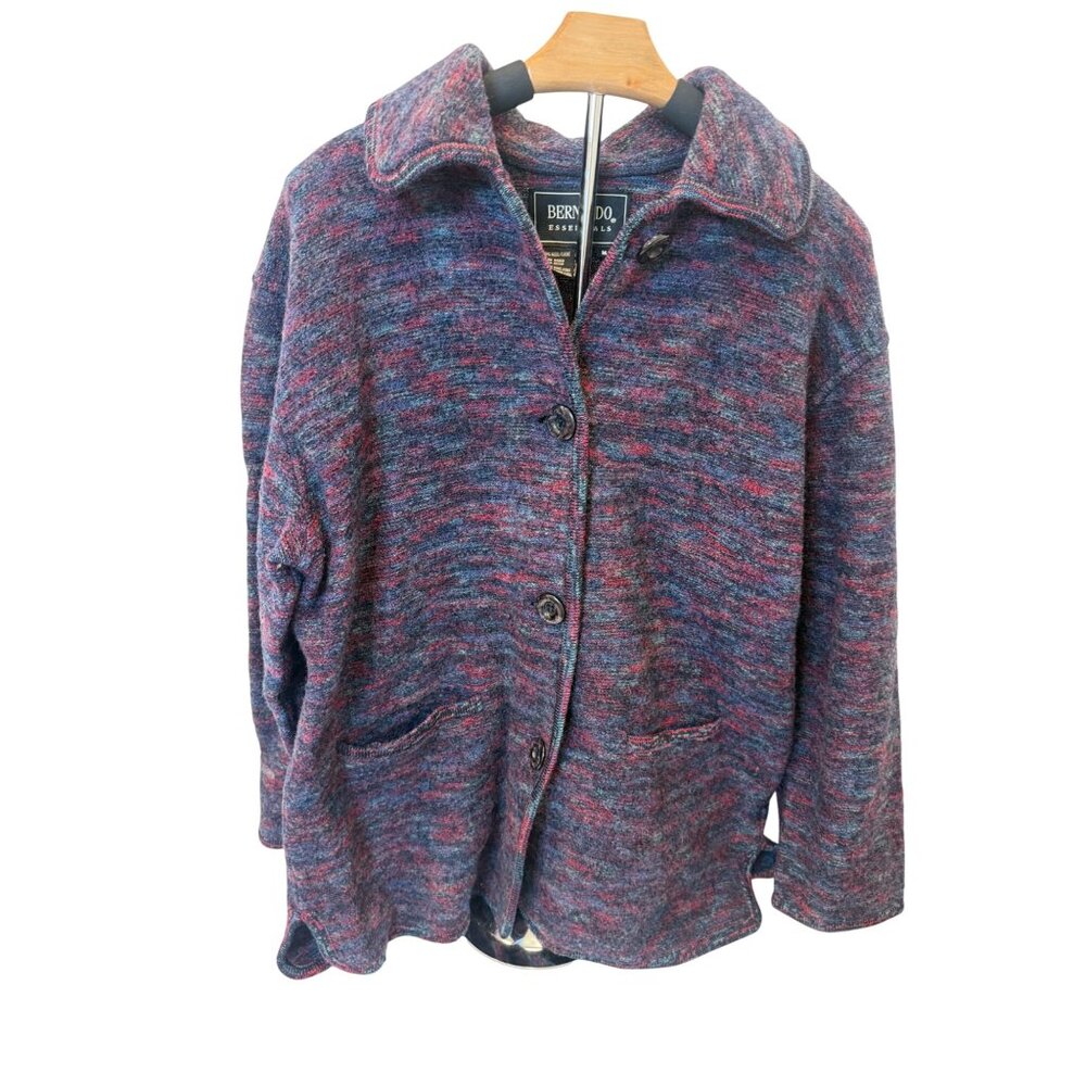 Vtg. Bernardo Essentials 100% Wool Button-Front C… - image 1